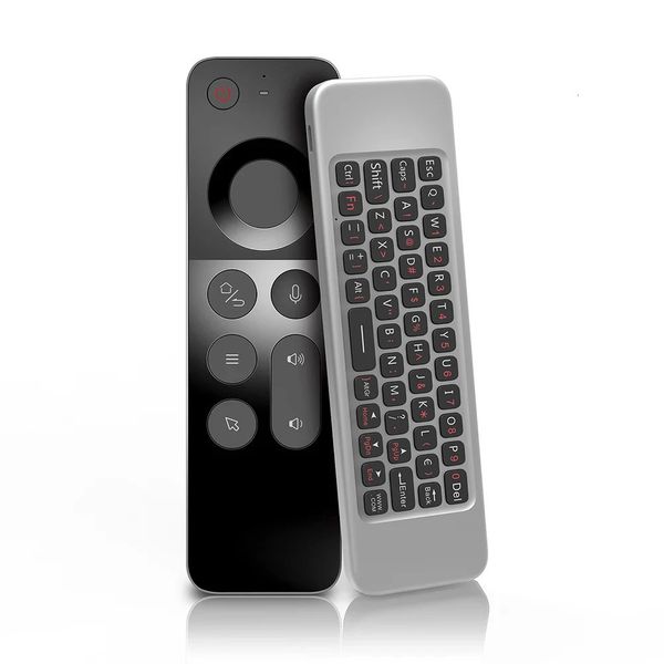 W3 voice remote control air mouse mini keyboard USB wireless remote control with infrared learning voice input suitable for PC TV box tablet
