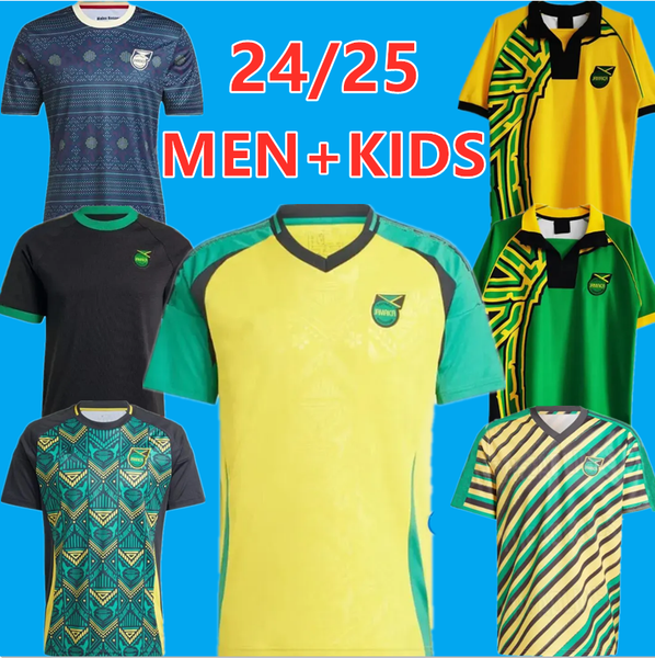 S-4xl 2024 2025 1998 Retro Jamaica Home Away Antonio Nicholson Soccer Jersey Morrison Bailey Lowe Bell Brown 24 25 Men Kids Football Shirts