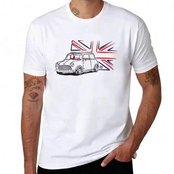 classic Mini Cooper Austin With Great Britain Flag T-Shirt plain summer clothes sweat shirts, men g55j#