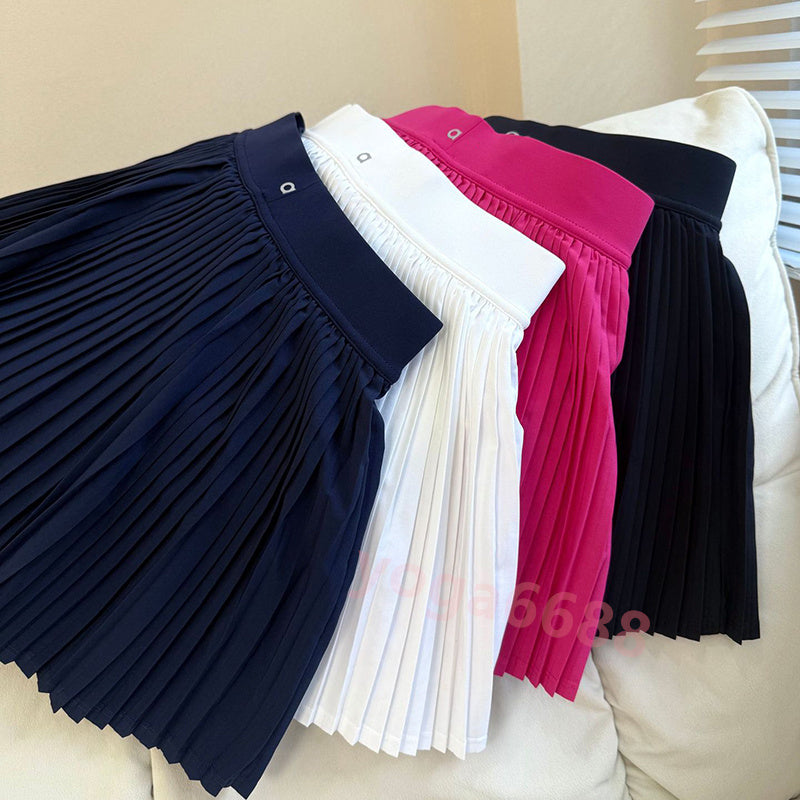 Women Pleated Sports Tennis Skirts Women High Waist Yoga Fitness Short Skirt With Pockets Gym Golf Loose Mini Skirt With Pockets Sports skirt