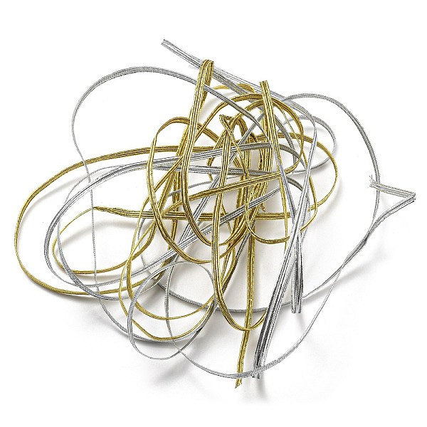 Cordoncino-fascia elastica piatta in nylon glitterato