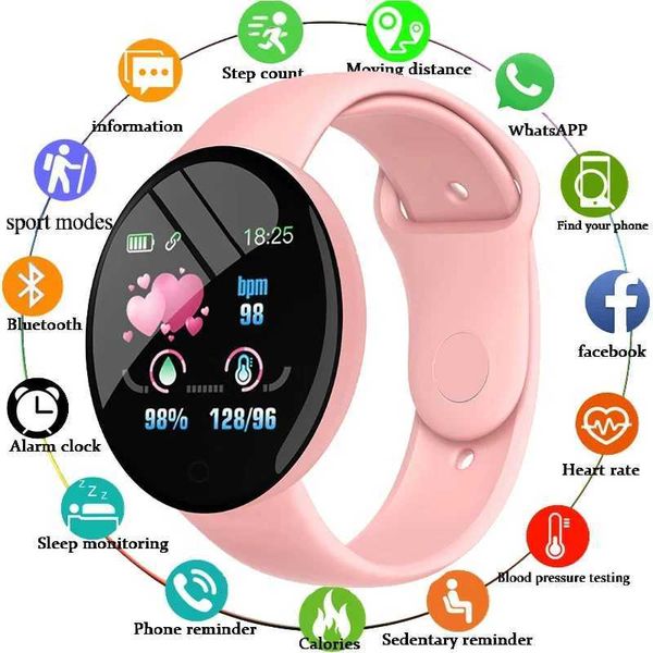 New D18 Mtifunctional smartwatch for men temperature connected mobile phone music fitness sports bracelet sleep monitor smartwatch Y241114