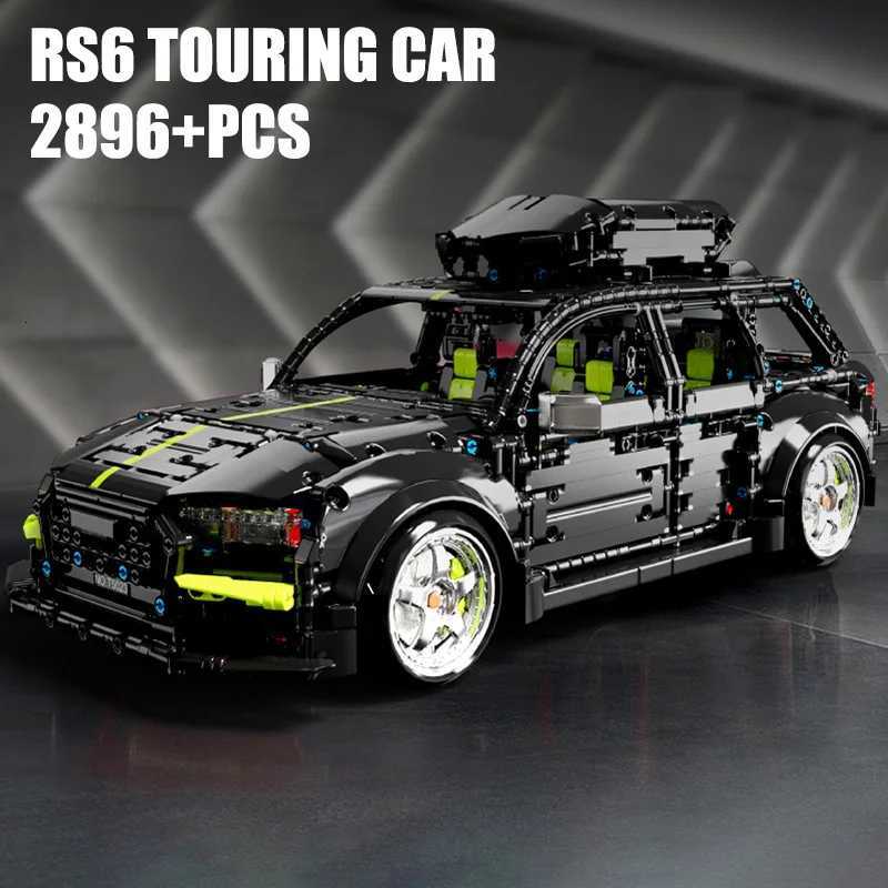 Hightech Expert 2896pcs Audied RS6 Touring Car Model Building Blocks MOC Ci Sport Car Travel SUV Vehicle Bricks Toys For Kids F250928A