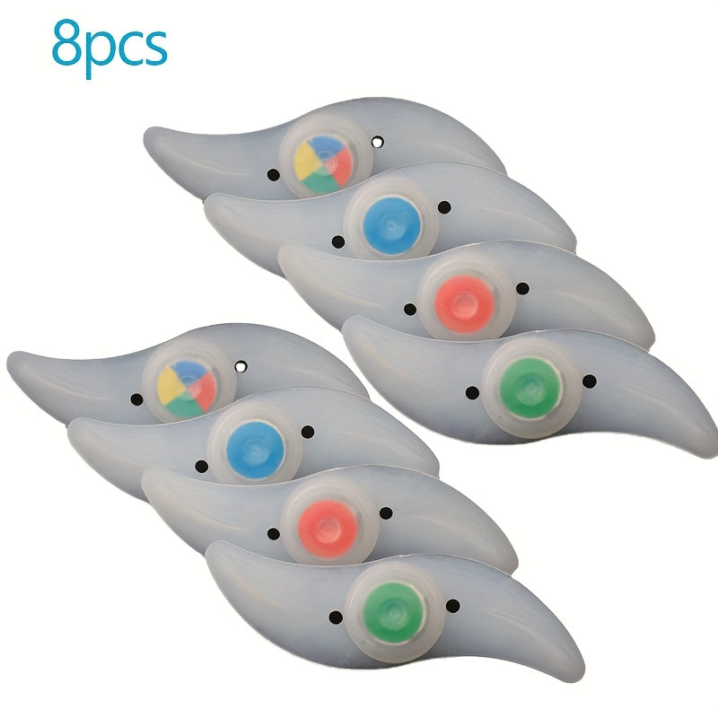 TEMU 8pcs Bike Wheel Lights Led Bicycle Spoke Tire Lights Durability From For Safety & Style Bike Wheel Lights Great Gift For Adults Kids Men Women