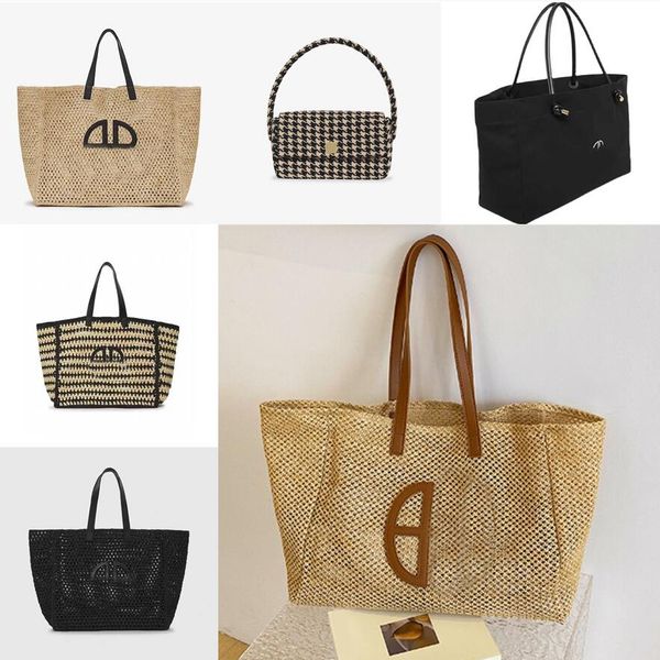 Original High Version Anine Bing Woven Beach Tote Anines Bags Shoulder Strap Large Capacity Tote Women Designer Outdoor Bag