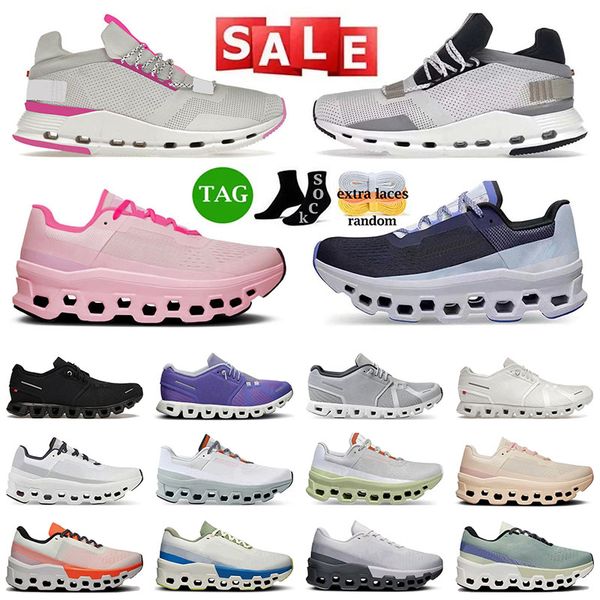 2024 Designer Running Shoes Menções Womens 5 x 3 tênis brancos de rosa quente Mulheres de alta qualidade azul claro lilás lilague moça coça