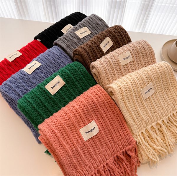 2024 Tassels Scarves Winter imitate Cashmere High Quality Multicolor Soft Thicken Fashion Women Weaving Wool Spinning Keep Warm Wraps Scarf