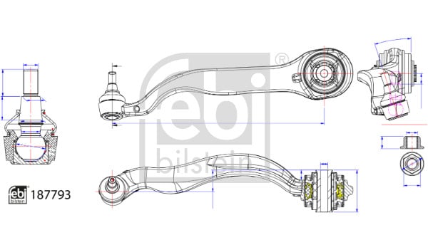 Control-Trailing Arm, wheel suspension FEBI BILSTEIN 187793