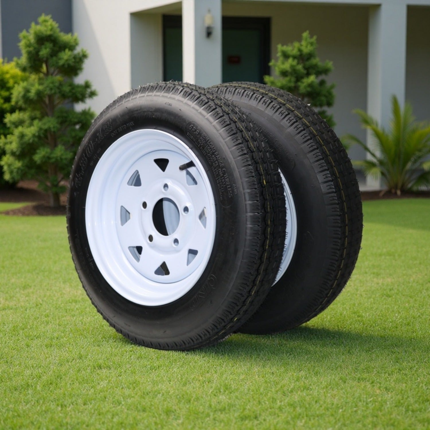 TEMU 2 Pack Tires And Wheels, 4.80-12 4.80x12 480-12 4.80-12 Tires With 12'' Rims, 5 Lug .5'' Pcd, Load Range C 6pr, Off Patio, Highway Motorcycle
