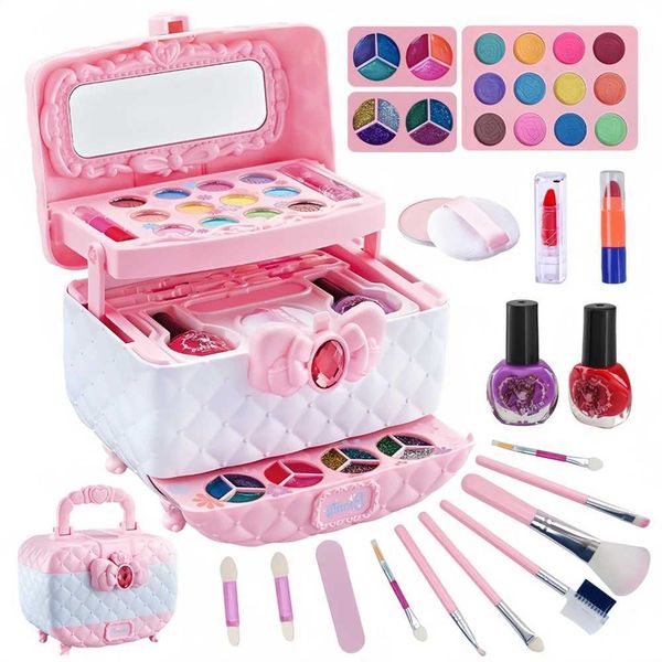 Wizkidz Childrens Makeup Bag Girls Gift Washable Beauty Set Toy and Makeup Birthday Gift Girl Girl Princess Box W241119