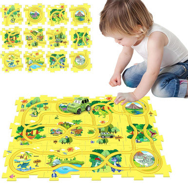 Children Educational Track Car Jigsaw Puzzle