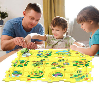 Children Educational Track Car Jigsaw Puzzle