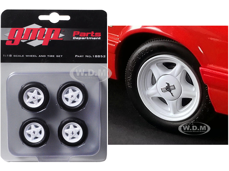 Pony Wheels and Tires Set of 4 pieces from "1992 Ford Mustang LX" 1-18 by GMP