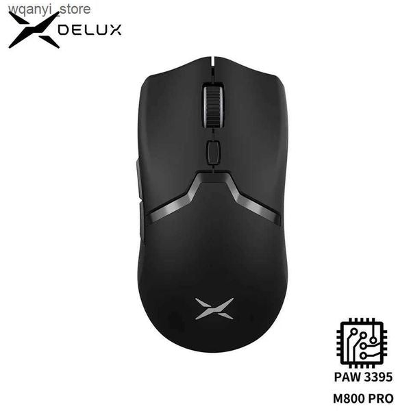 MICES DELUX M800 PRO PAW3395 MOUSE DE GAMES sem fio Mouse Bluetooth Tri modo Tri modo