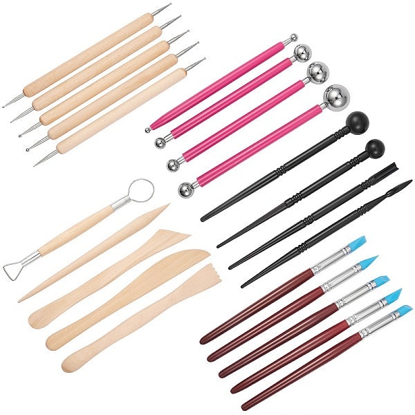 3 Sets 3 Style Sculpture Clay Tool Sets