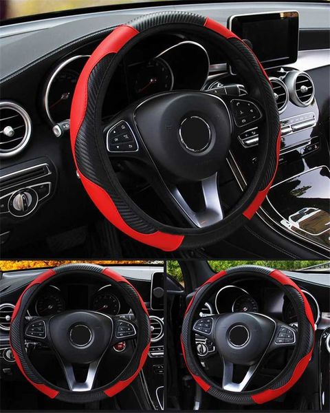 Covers Peugeot 207 206 208 2008 2020 307 308 SW 3008 301 508 5008 After Auto Accessories Interior Leather Car Steering Wheel Cover T240518