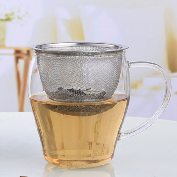 Stainless Steel Metal Mesh Strainers 7.2cm Diameter Reusable Infuser Spice Filter Teapot Tea Strainer Kitchen Tool BH8352 TYJ