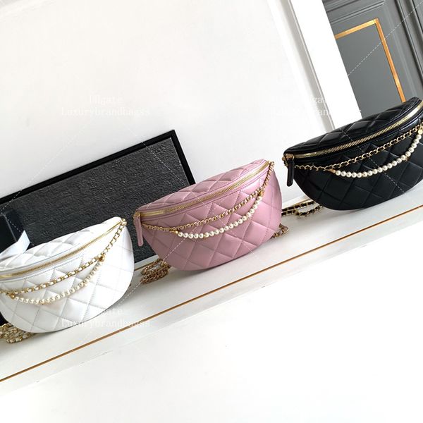 Lambskin Waist Bag Designer Belt Bag Crossbody Bag 10A Mirror Quality Chain Bum Bag Women Chest Bag With Box 24C48