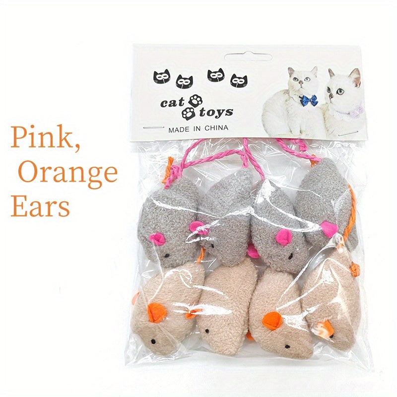 TEMU 8pcs Set Of Great Value Mouse Shaped Cat Toys, Multifunctional Small Mouse Three-dimensional Decoration, Durable Pet Toys - Themed Decorations,