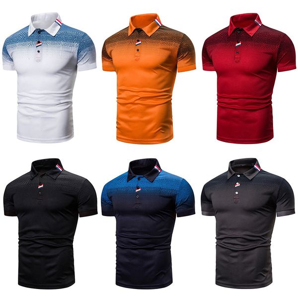 Men Short Sleeve Shirt Male Breathable Polo t Shirts Quick-Drying t Shirt Casual Formal Shirts Blouses Soccer Top Men Clothing