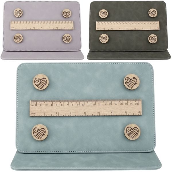 Chart Holder Knitting Tool Foldable Pattern with Heart Shaped Magnets and Ruler 7 102 Inch Handicraft Tools w241217