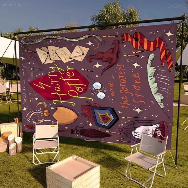 H-Harries Movie P-Potters Flag INS Style Outdoor Party Decoration Atmospheric Flag W240820