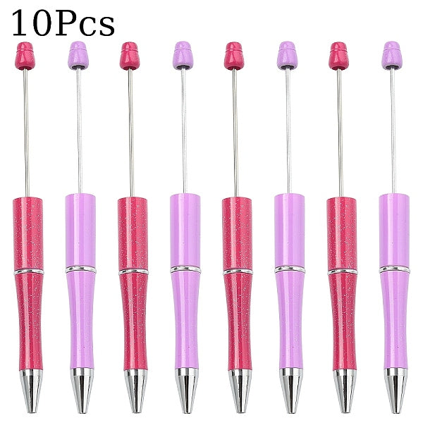 2Pcs 2 Colors Plastic Beadable Pens