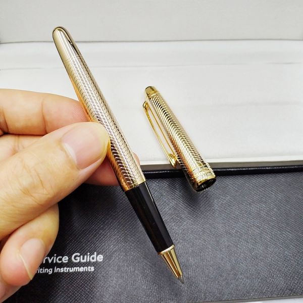 wholesale AAA quality Gold 163 Roller ball Ballpoint - Fountain pen office stationery classics Write refill pens No Box