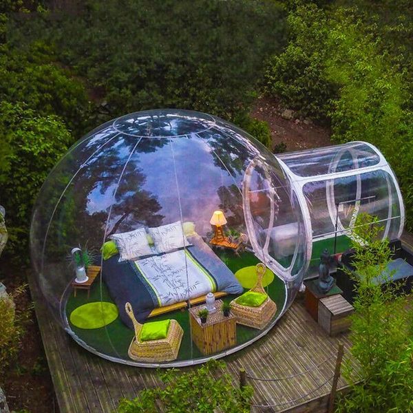 Most popular Inflatable Bubble Igloo Tent Transparent 360° Dome with Air Blower Outdoor Camping Product Showcase Advertising Event Exhibitio