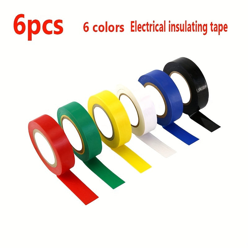 TEMU 6pcs Insulated Electrical Tape. Flame Retardant. Waterproof Insulation. For Home. Commercial. Renovation. Industrial And Other Electrician