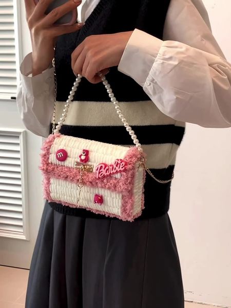 cute Small crossbody designer bag woc shoulder bags small flap clover sac luxe black white litchi cowhide purse designer woman handbag high