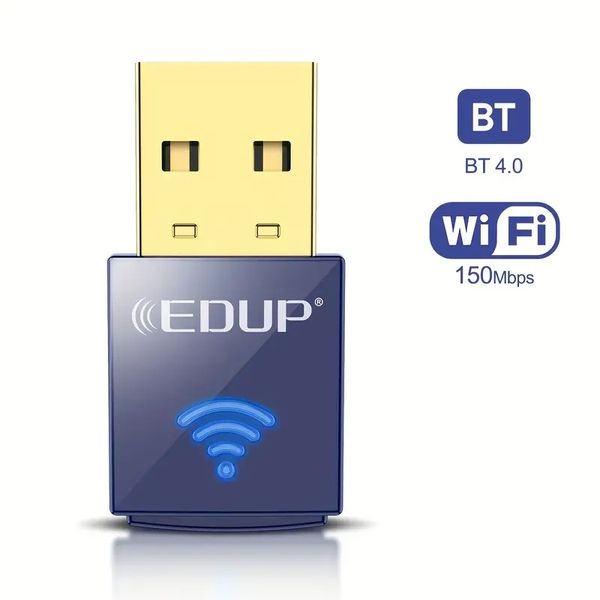 For Laptop & Mobile With EDUP USB BT Adapter For Wireless BT Headphones, Audio & Keyboard,150Mbps Wireless WiFi Adapter 2.4GHZ