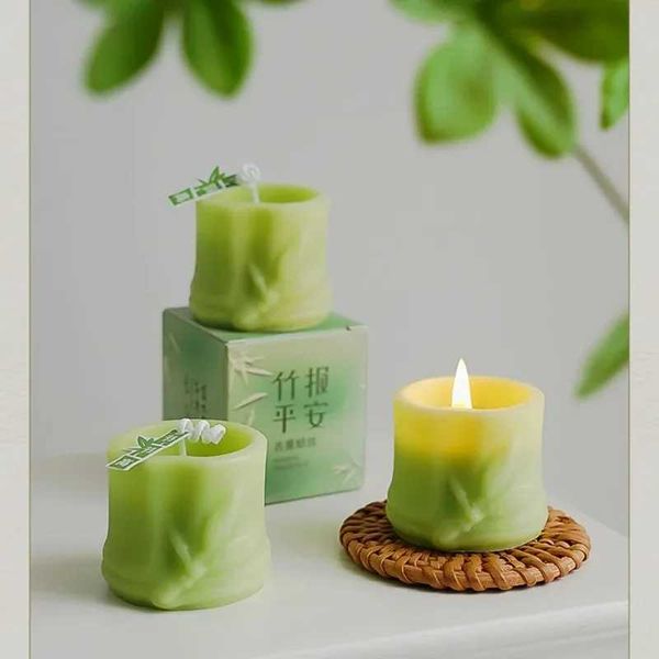 Creativity Bamboo Shape Scented Candle Table Ornaments Cute Home Decoration Candles Aromatherapy Candles Souvenir Fragrance Gift M240905