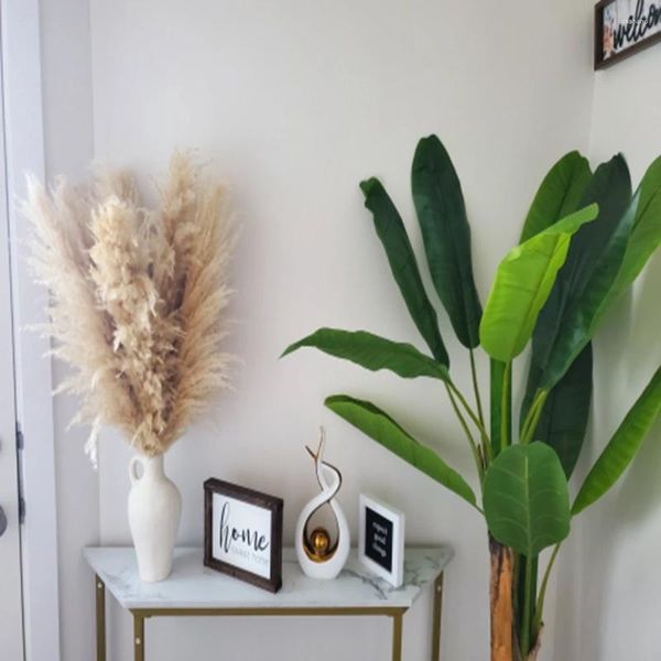 Decorative wers Pampas Grass Large Tall Fluffy Dried Boho Decor Plant For Vase Home Wedding wer Arrangement