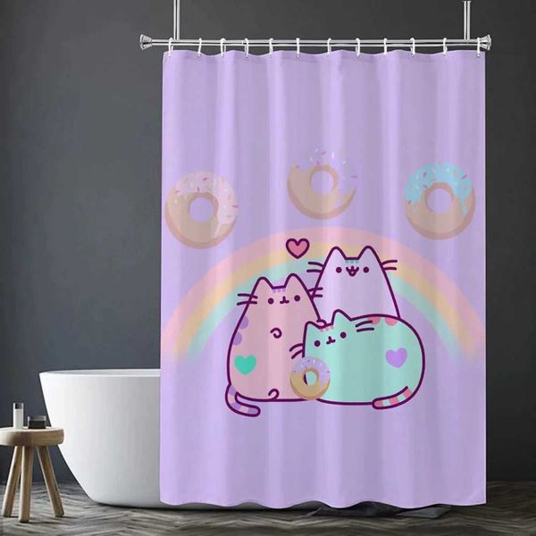 Bedroom bathroom shower curtain waterproof folding partition wall bathroom accessories fabric furniture set W240808