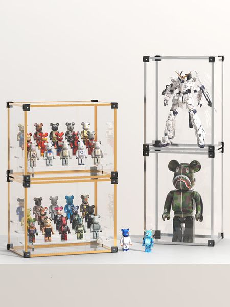 Food Savers Storage Containers Home Edition Version Of Bubble Mart Display Box Blind Shelf Doll Le Gundam Model Transparent Dust Cabinet Acr
