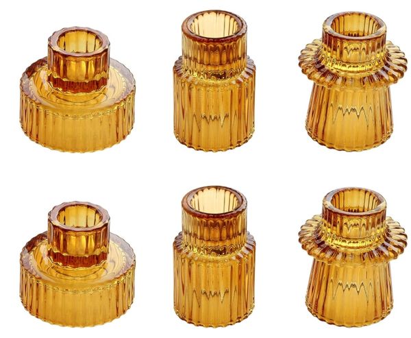 Nordic Glass Candlestick European Taper Candles Holders Table Candle Stand SmallTealight Candle Holder Home Decoration