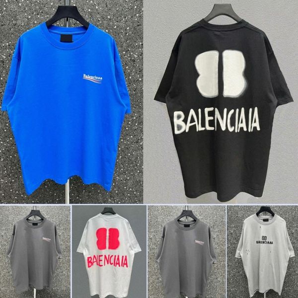 Designer Shirts Mens Tshirts Short Sleeves T shirts Women 300g Pure Cotton Shirt Crew Neck Tees Letter Printed T-Shirt Luxury Pullover Loose