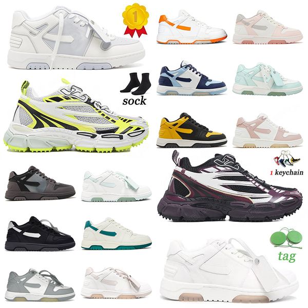 Moda de alta qualidade fora do escritório Low Ooo Shoes Shoes Designer couro preto branco vermelho rosa azul verde cinza bege offswhite mens