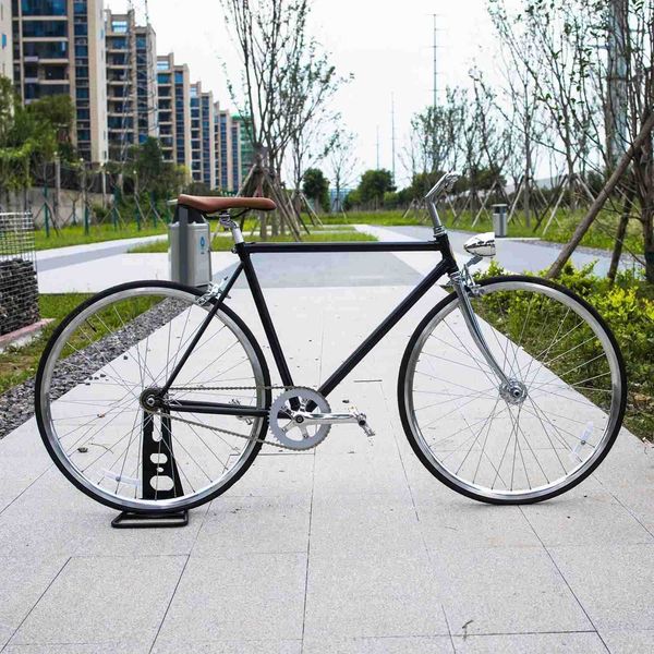 Bikes Bikes Vintage Bicycle Steel Frame Curved Fork 700C Wheels Single Speed Commuting Bike Y240423 PLX