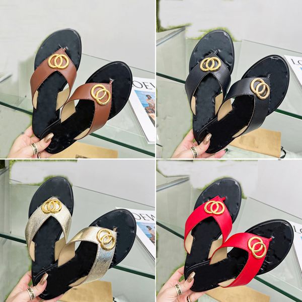 womens summer flat bottom slippers flip flops designer women sandals low heel flat bottom beach walk slipper shoes genuine leather with bag