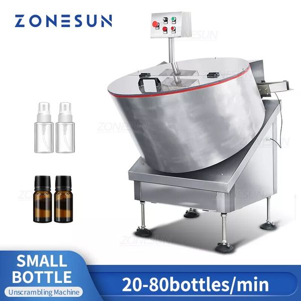 ZONESUN Bottle Filling machine Automatic Unscrambler Turntable Rotary Plate Plastic Glass Bottle Vial Sorting Feeder ZS-LP750