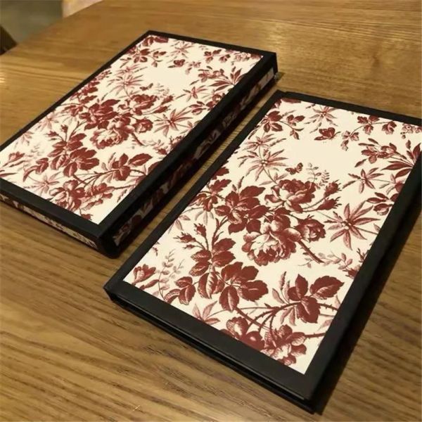 wholesale Vintage Designer Floral Notepads Office Business Book Notebook Gift Hardcover Blank Page Diary Notebooks With Box-1