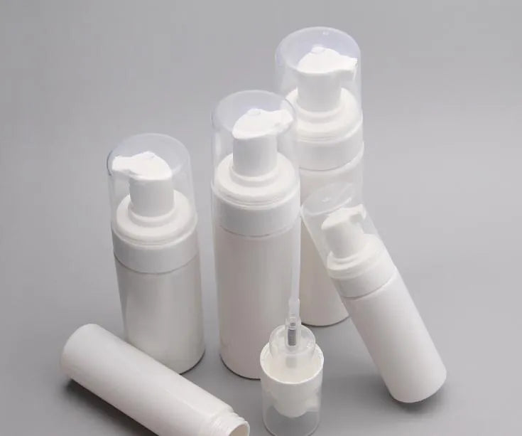 wholesale 50-80-100-150-200ml Cleanser Mousse Bottle Empty Refillable Plastic Pump Bottle Vial Trip Pot Foam Soap Liquid Mousse Fast23 LL