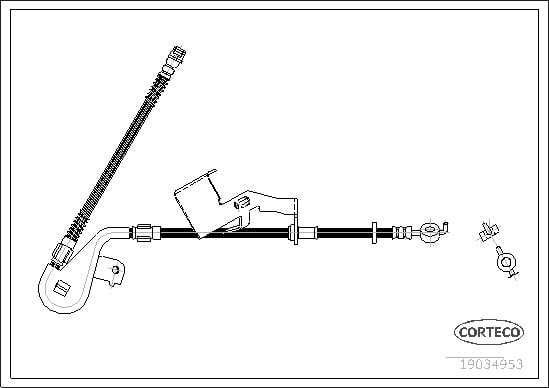 Brake Hose CORTECO 19034953