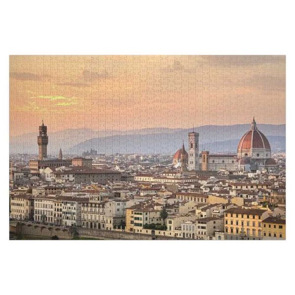 Panorama of Florence Italy Jigsaw Puzzle Custom Name Child Toy Wooden Name Custom Child Gift PuzzleM240817