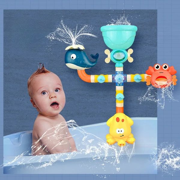 Bath Bath Toys Games Water Games Bathtub Toys Taucets Chuveiros de água Sprays de água Banhos de natação Toys de verão em forma de animal 24