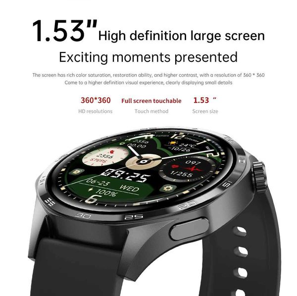 Smartwatch For GT5 Pro GPS NFC Smart Watch Men 360*360 AMOLED Sn Compass Call Sports Fitness Man Smartwatch 2024 Gift Z241026