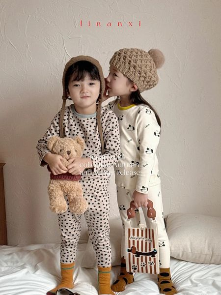 Baby Winter Clothes Girls Warm Outfit Pajamas Sets 2 To 6 Years Boys Sleepwear And Pants Kids Loungewear Teen Girl 241202