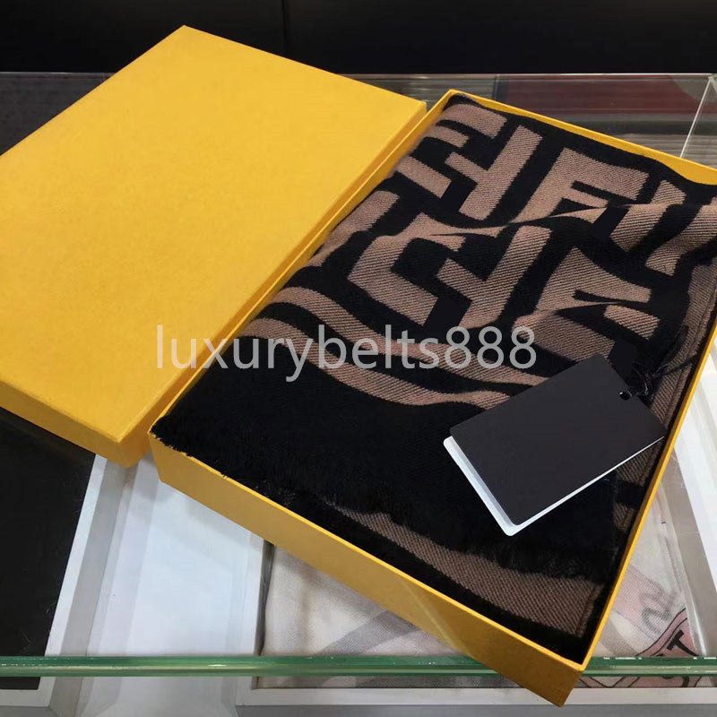 Designer scarf women men cashmere scarves fashion brown classic winter high quality for khaki outdoor warm stripes long wraps sjaal echarpe schal fo